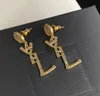 Femmes Boucles d'oreilles Designer Lettres Boucles d'oreilles Or avec diamants Nouveaux bijoux de luxe Femmes Boucles d'oreilles S Boucle d'oreille pour fête de mariage Nice D8956510