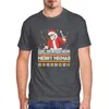 Мужские футболки DJ DJ Santa Claus Merry Mixmas Рождественская хлопчатовая винтажная рубашка Смешная графика негабаритная уличная одежда