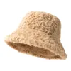 Berets Earmuffs Plush Bucket Hat Fashion Fluffy Skull Cap Winter Woolen Beanie Basin Cycling