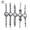 Braccialetti con ciondoli RoyalBeier 5 pz / lotto Est Design 18mm Bracciale con bottone a pressione Acciaio inossidabile Amore Fiori Charms Fai da te per le donne SZ0563165t