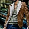 Vestes pour hommes Vêtements léger automne poids veste pour hommes manches zippées rembourrées manteau de revers léger col hommes long garçon en cuir vers le bas