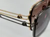 Occhiali da sole da uomo di forma quadrata di nuovo design alla moda PALY I squisiti occhiali con montatura in oro K con taglio popolare e generoso occhiali di protezione UV400 per esterni di fascia alta