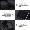 Jewelry Boxes 12 Pcs Black Rectangle Box 35x28x12 Cardboard with Sponge Inside Kraft Paper Diy 231201