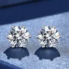 stud aeteey aric diamond stud arcors d color 1ct 925 Sterling Silver Six Prong arics Wedding Jewelry for Women 231130