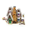 Fournitures de jouets de noël, blocs de construction de maison en pain d'épices joyeux noël, père noël Elk bonhomme en pain d'épices compatibles 10267 briques, cadeau pour enfants, cadeaux de noël 231129