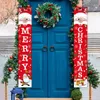 Noviteiten 1set Kerst 2024 Decoraties Deur Banner Vrolijke Kerstman Sneeuwpop Hangende Benodigdheden Jaar Thuis Kerst Decor Noel 231130