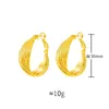 Boucles d'oreilles cerceau couleur or pur 30/42mm cercle rond pour femmes mode plaqué jaune géométrique boucle d'oreille bijoux de partie de mariage