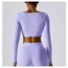 Lu Lu ausrichten Lemon Yoga Long Sleeved Women's Gym Push Up Sexy Shirt Outdoor Sports T-Shirt Running Nude Fitness Clothes Bluse Jogger