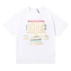 Rhude Luxury Brand Rhude Shirt Men TシャツDesigner Men Shirt Men Shorts Print White Black S M L XL Street Cotton Fashion Youth Mens Tshirts tshirtkj0d