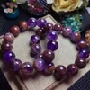 Catena genuina naturale cacoxenite quarzo viola Phantom perline rotonde braccialetto elastico da donna 13mm 14mm Reiki pietra rara AAAAA 231130