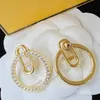 Earing Hoop 3 Färger Half Circle Earrings 5 ​​Styles Studs 18K Gold Plated Earrings Jewlry Versatile Jewelry Anniversary Day Premium örhängen Set gåva