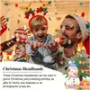 Decorazioni natalizie Fasce Copricapo natalizio assortiti Babbo Natale Corna di renna Pupazzo di neve Fascia per capelli per accessori per feste Costume Dhcxr