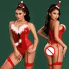 Sexy Kostüm JSY Weihnachtsanzug Cosplay Bondage Bodysuit Damen Unterwäsche Erotische Dessous Porno Kostüme Sexy Rollenspiel Outfits