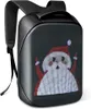 Sac à dos pour ordinateur portable étudiant avec affichage LED DIY Mode Sac à dos de voyage étanche à l'épaule Hommes Femmes Cadeau avec panneau LED coloré et fonction programmable