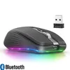 Tangentbordsmuskombinationer Dubbelläge laddningsbar trådlös Bluetooth 2 4G RGB Mute för Windows Mac iOS Android Laptop Tablet Phone PC 231130