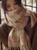 Sjaals Mode Gebreide Sjaal Hoofddoek Winter Dames Dames Heren Preppy Plaid Pashmina Mujer Mannelijke Stola Foulard Lange Wrap Sjaal