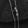 Цепочки HOYON из настоящего серебра 925 пробы, витая веревочная цепочка для мужчин и женщин, базовое классическое ожерелье унисекс, готический простой воротник с шейным воротником, подарок 1,1 мм, 20 дюймов