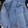 Women S Jackets Designer Womens Denim Jacket Fashion Embroidery Denims Suit Cardigan Coat Jeans Two Pieset Clothing UATI