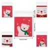 Christmas Decorations 100PCS Pack Baking Cookies Bag Self adhesive Biscuit Gift Candy For Party Supplies Favor 231130