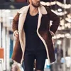 Giubbotti da uomo 2023 Autunno Inverno Uomo Giacca in pile polare Retro lana di agnello cardigan caldo Casual pulsante di colore a contrasto in pelle scamosciata cappotto maschile 231130