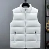 Gilets pour hommes Veste sans manches élégante All Match Zipper Skin-Touch Coupe-vent Slim Fit