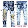 Jeans de jeans masculino Hole HOLE HURO DE QUALIDADE RADELHO PARA MAN TAMANHO 28-38 40 42 Autumn Spring Hip Hop Punk Streetwear
