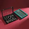 Smyckeslådor RingeArrings Organizer Tray With Clear Lock 10 Slots Velvet Drawer Insert Storage Box 231201