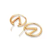 Ny Fashion Hoop Stud örhängen Kvinndiameter 4cm Big Circle Simple Earring for Woman High Quality189C