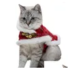 Disfraces para gatos Navidad Ropa divertida de Papá Noel para gatos pequeños Perros Año de Navidad Ropa para mascotas Trajes de gatitos de invierno Entrega directa a casa Dha57
