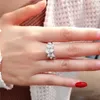 Обручальные кольца DRlove Романтическая капля циркония для женщин Обручальное кольцо с блестящими кристаллами Эстетические украшения