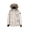 Parkas pour hommes Version haute Veste canadienne Beige Fourrure de loup Blanc Canard Down Unisexe Isolation épaisse T4jz