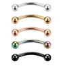 Gioielli per sopracciglia LOT50pcs Gioielli per piercing per il corpo con spedizione gratuita - 5 colori Piercing per trago per sopracciglio Curvo 16g Piercing per sopracciglio 231201