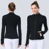 LU-087 2023 Yoga Jacket Women's Define Workout Sport Coat Fitness lu Sports Quick Dry Activewear Top Solid Zip Up Sweatshirt Sportwear Hot Sell LL