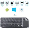 Клавиатуры 2 4G Беспроводная ТВ-клавиатура с сенсорной панелью 7 цветов с подсветкой Bluetooth Перезаряжаемая для Smart iOS iPhone IPad 231130