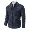 Vestes pour hommes 2023 Automne/Hiver Veste Casual Pull à col debout Manteau Cardigan d'affaires