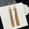 클래식 스터드 패션 디자이너 Dangle Chandelier Tassles Lady For Lady Women Party 웨딩 애호가 선물 약혼 보석 B248K