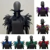 Scarves Feather Shawl Soft Shrug Wrap For Cosplay Stage Performance Adjustable Retro Collar Cape Dancer Costume