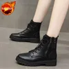 Botas Calçado Botas de Combate Borla Redondo Toe Sapatos Curtos para Mulher Chunky Plataforma Alta Mulheres Tornozelo Punk Estilo Pu Tendência 2023