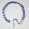 Pendant Necklaces 12pcs Of Assorted Four Colors Catholic 6mm Glass Bead Rosary 3pcs Each Color