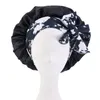 Neue Frauen Satin African Print Schlafen Hut Nacht Schlaf Kappe für Frauen Dusche Caps Schlafen Haar Bonnets Verstellbare Kappe kopf Abdeckung