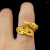 Bagues de cluster Tradition chinoise Mariage Dragon Phoenix Bague pour femmes Hommes Amant Couple Original Saint Valentin Fine Bijoux Cadeaux