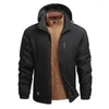 Herrenjacken, Outdoor-Jacke, wasserdicht, 3-in-1, warme Arbeitsmäntel, Berg-Windjacke, Schnee, Regen, Wintermantel mit Puffer-Ski