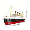 Julleksakstillbehör 1059st Titanic Ship Building Blocks Toy Classic Movie Cruise Ship Assemble Model Bricks Desktop Decoration Kids Christmas Gifts 231129