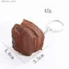 Porte-clés Longes Creative Braisé Porc Alimentaire Porte-clés Chinois Alimentaire Modèle Pendentif Voiture Porte-clés Sac À Dos Charmes Amusant Bijoux Cadeaux R231201