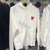 Fermuarlı Sweatshirt ile Kadın Erkek Hoodies Oynuyor Tasarımcı Hoodie Sweatshirt Sweater Aşk Kalp Mektubu İşlemeli Gevşek Erkek Kadınların Üstleri Aşıklar Kalp Takip