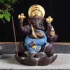 Decorative Objects Figurines Elephant head God Ganesha purple sand Lotus type Backflow incense Buddha statue Thailand Indian buddhist incense sticks 231130