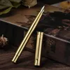 Fountain Pens LT Hongdian Retro 1861 Brass Forest High-End Exquisite Business Office Elbow Art Fountan Pen Students Practice Pen For Gift 231201