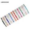 Bracelets de charme 12pcs cristal irrégulier facettes bracelets de cheville pour femmes réglable tressé cire corde chaîne bracelet manchette bijoux