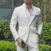 Men's Suits (Blazer Pants) 2 Buttons Slim Fit Solid Jacket Smart Wedding Formal Suit Piece Sets For Man Prom Dress Tuxedo S-5XL