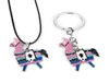 Game Jewelry Supply Llama Enamel Metal Pendant Necklace Dog Tag Necklace With Beads Chain For Men Women6305410